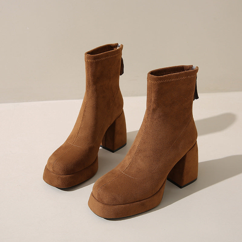 Botines de tacón para mujer con cremallera - Eirl