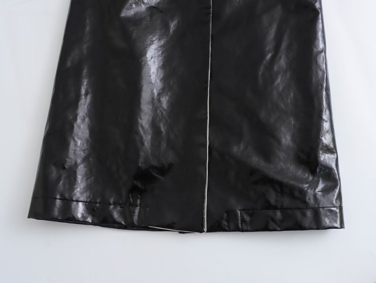 Abrigo efecto piel con cinturón para mujer - Liranne
