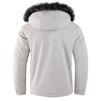 Chaqueta hombre capucha desmontable forrada piel contemporánea materiales premium - Klein