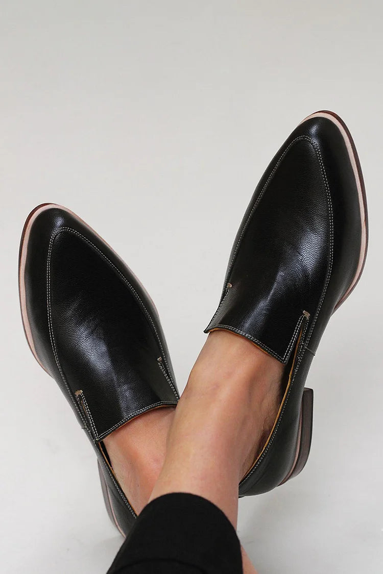 Mocasines mujer planos efecto piel slip on costura puntera - Vireka