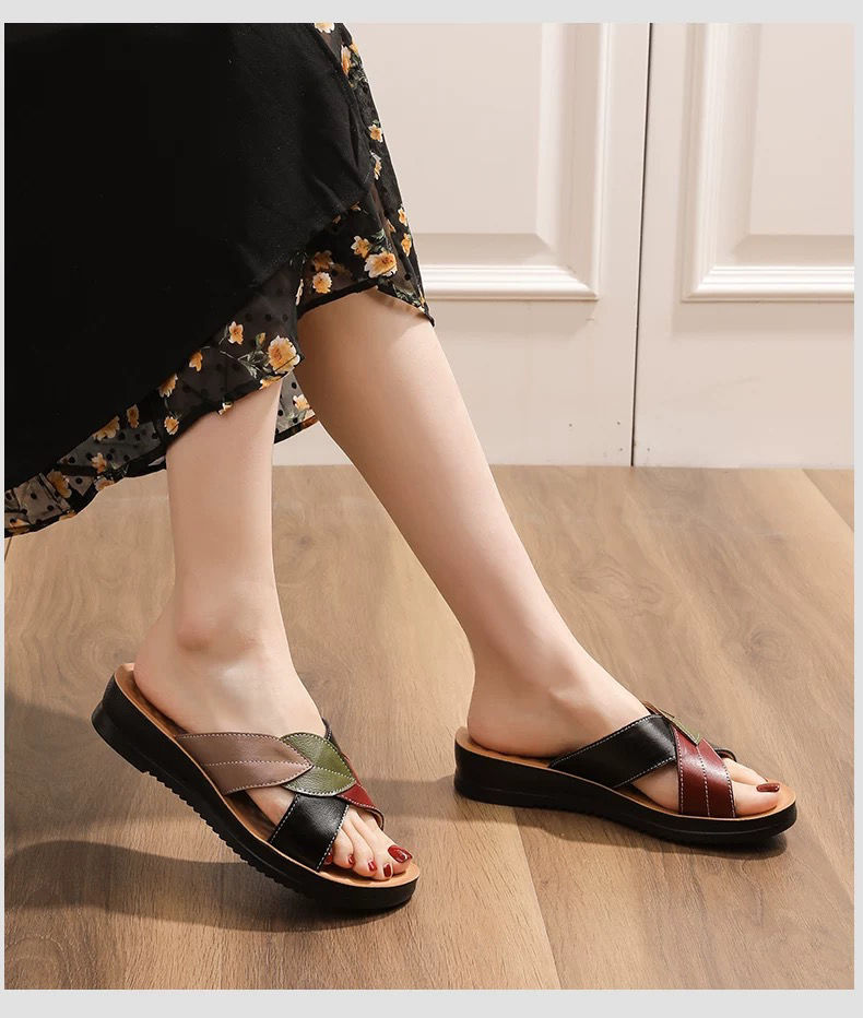 Sandalias de mujer con suela acolchada para paseo - Mirel