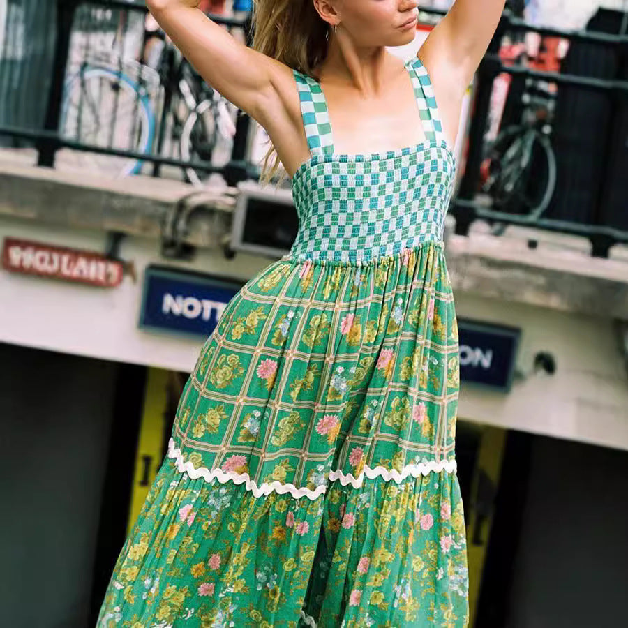 Vestido maxi estampado floral de verano para mujer - Renate