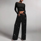 Pantalón para mujer efecto lentejuelas - Lyrane