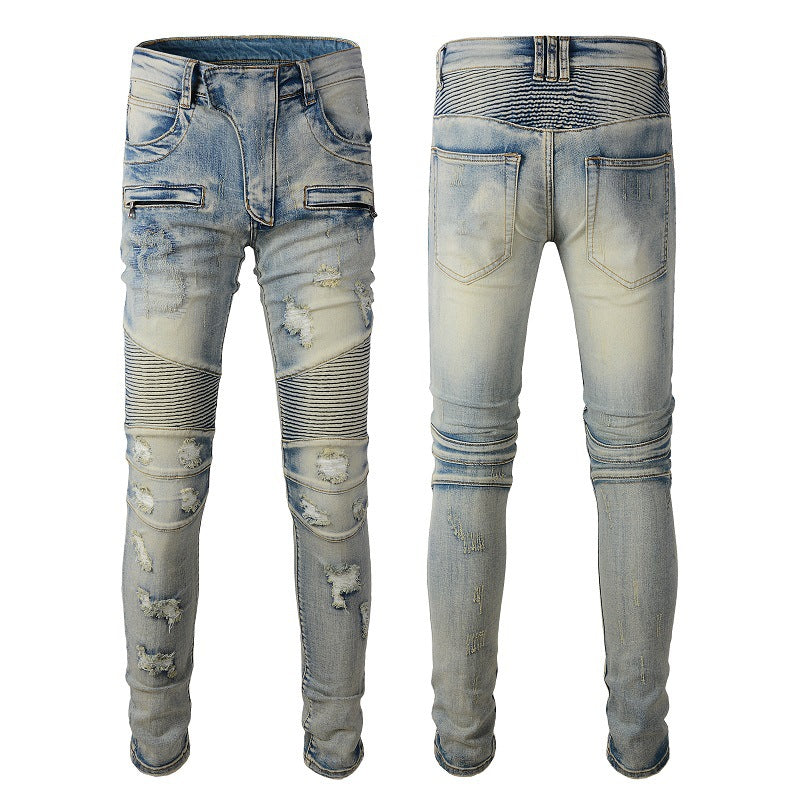 Pantalones vaqueros biker ajustados para hombre - Yrvar