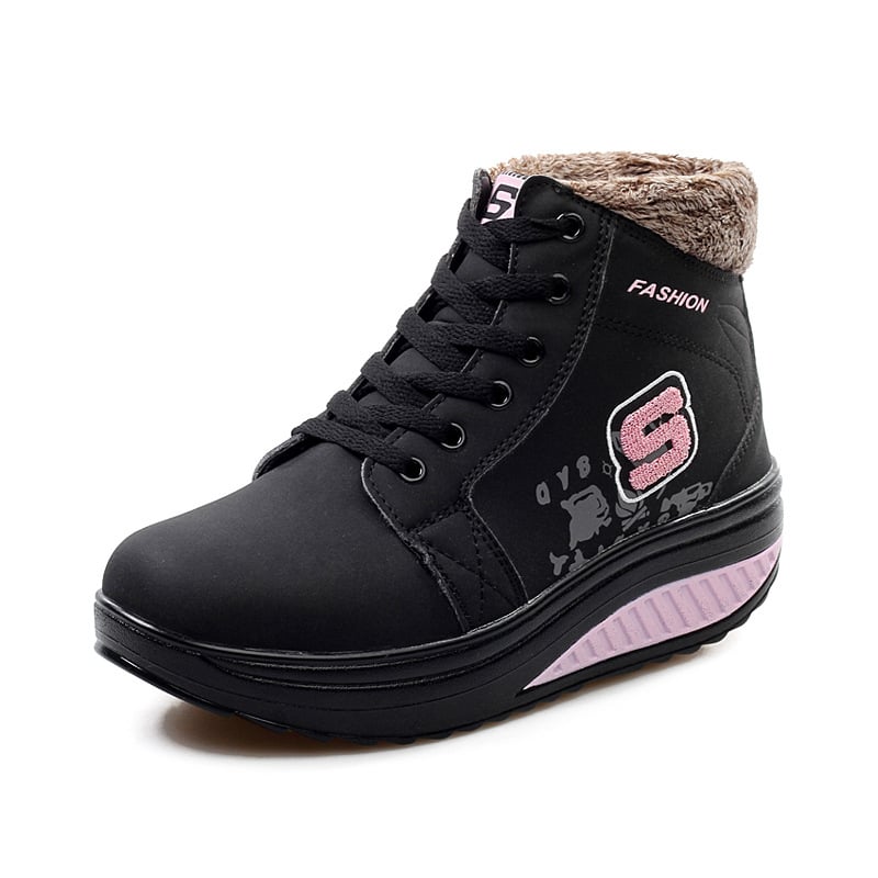Botines para mujer interior afelpado con suela elevada - Yuren