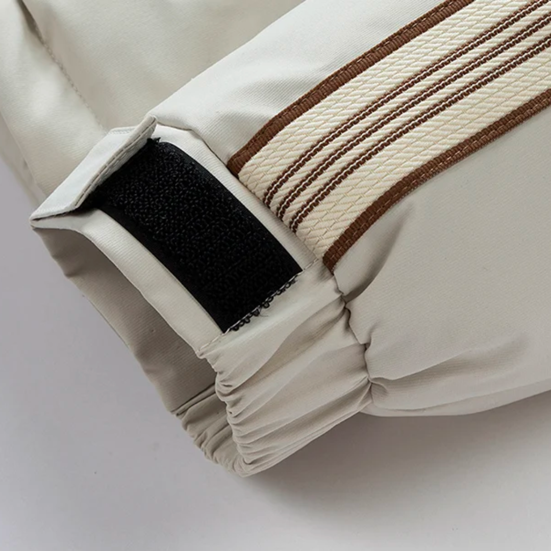 Chaqueta puffer hombre impermeable cortaviento plumón cuello alto capucha bolsillos forro polar - Milian