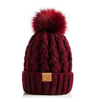 Gorro de punto con pompón para invierno unisex - Norel