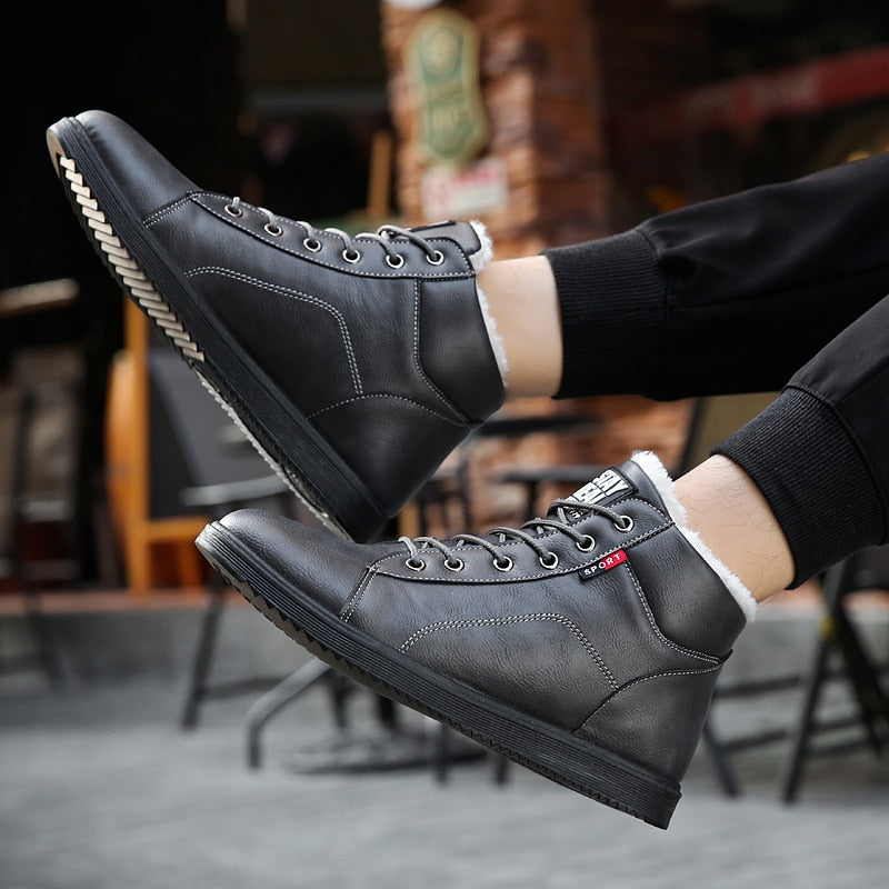 Botines para hombre interior afelpado cálido - Renlor