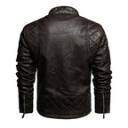 Chaqueta biker para hombre con cierre de cremallera - Bravik