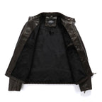 Chaqueta biker para hombre con cierre de cremallera - Bravik