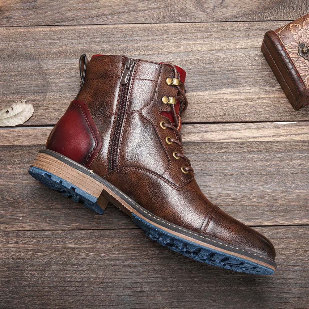 Botas cortas para hombre estilo urbano con efecto cuero - Dravon