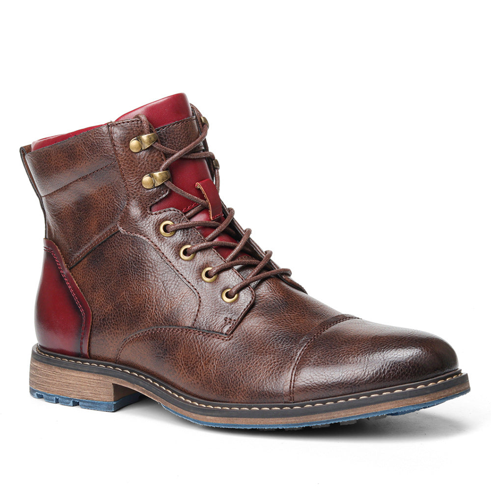 Botas cortas para hombre estilo urbano con efecto cuero - Dravon