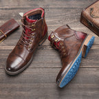 Botas cortas para hombre estilo urbano con efecto cuero - Dravon