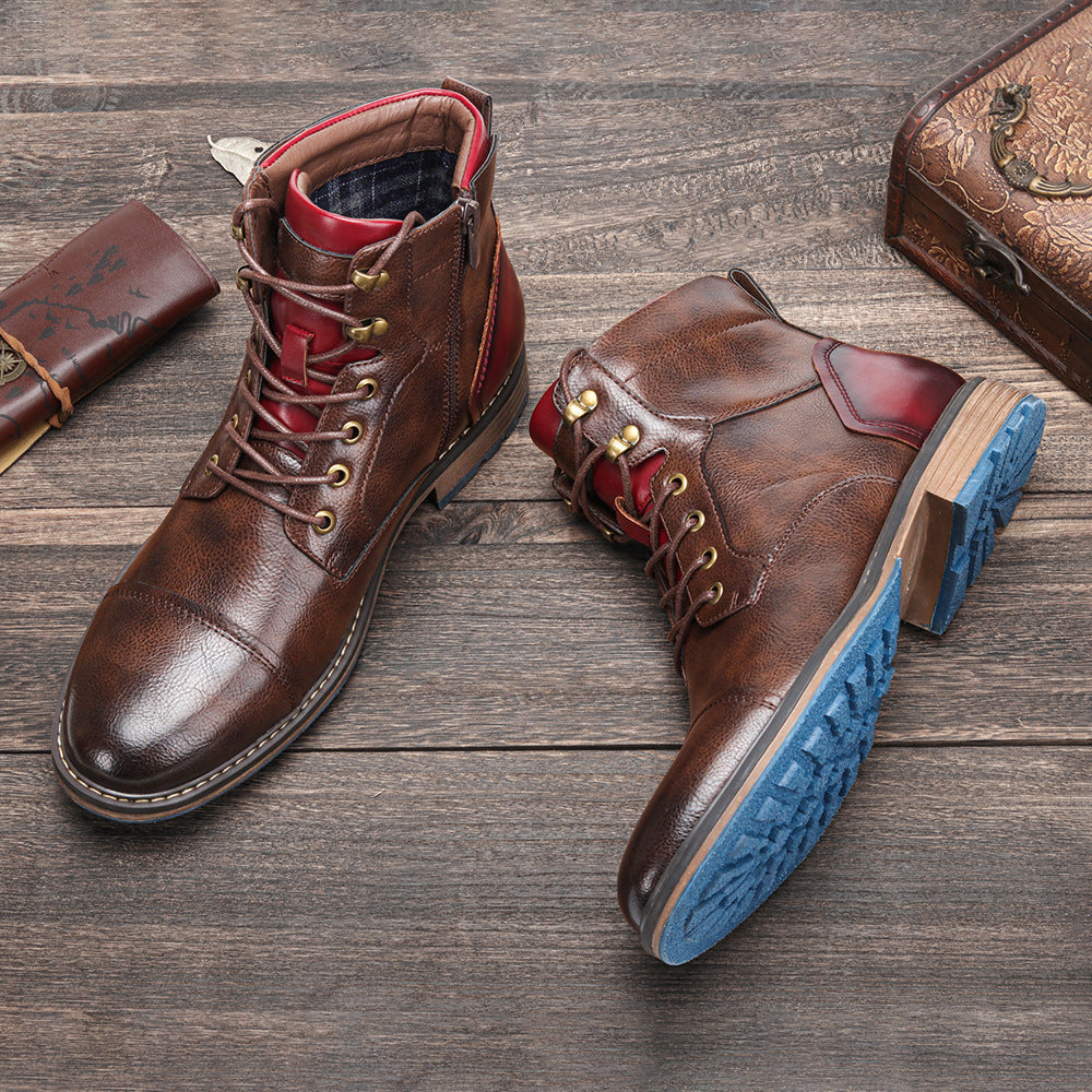 Botas cortas para hombre estilo urbano con efecto cuero - Dravon