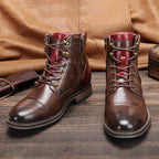 Botas cortas para hombre estilo urbano con efecto cuero - Dravon
