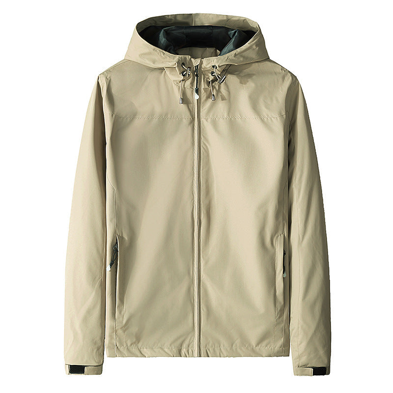 Chaqueta cortaviento para hombre con capucha y cierre de cremallera - Elvan