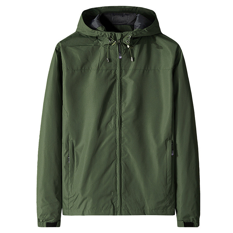 Chaqueta cortaviento para hombre con capucha y cierre de cremallera - Elvan