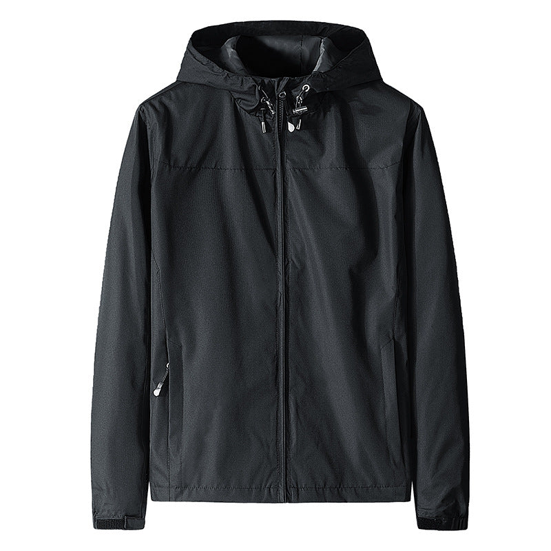 Chaqueta cortaviento para hombre con capucha y cierre de cremallera - Elvan