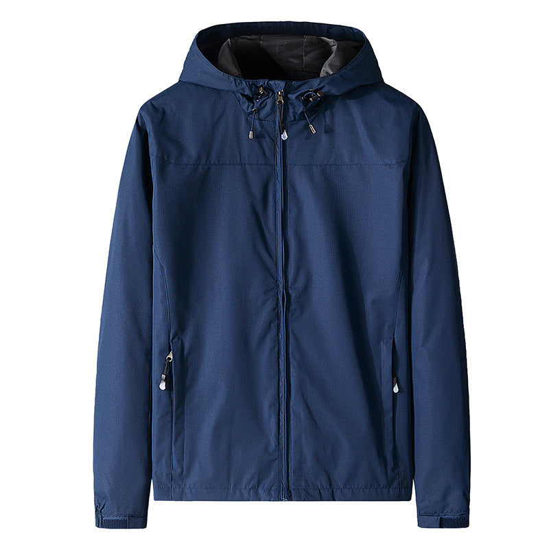 Chaqueta cortaviento para hombre con capucha y cierre de cremallera - Elvan