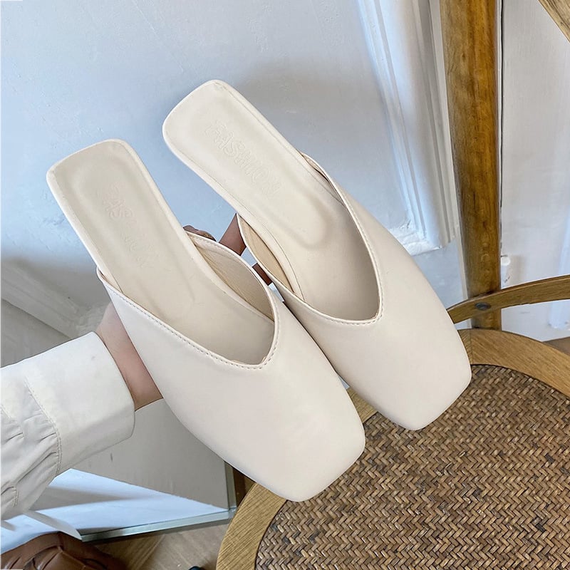 Mocasines mule elegantes para mujer punta cuadrada - Fiorella