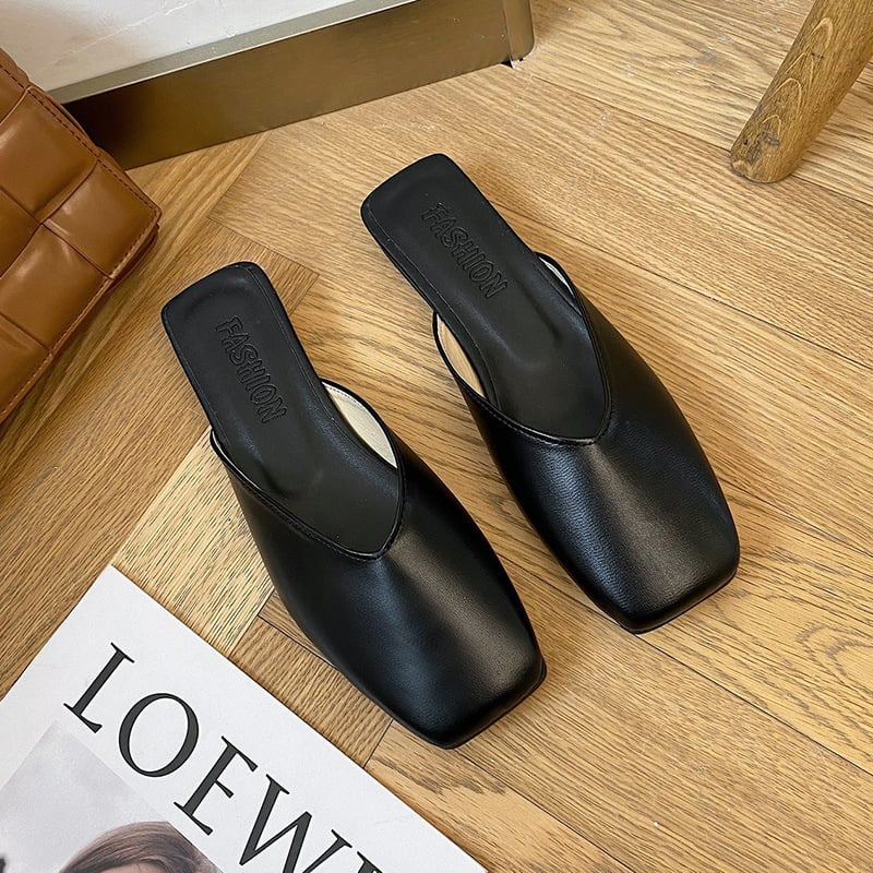 Mocasines mule elegantes para mujer punta cuadrada - Fiorella