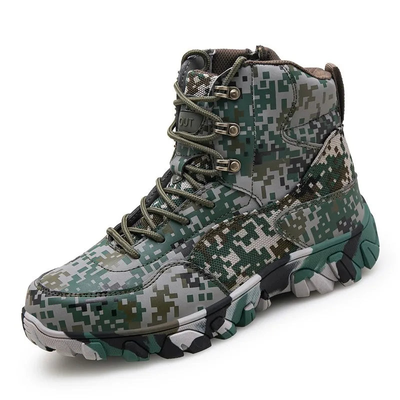 Botines hombre estilo outdoor caña media cordones suela dentada - Tarevon