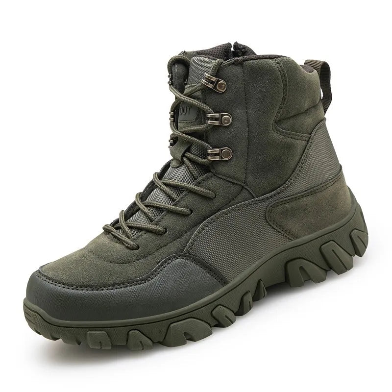 Botines hombre estilo outdoor caña media cordones suela dentada - Tarevon