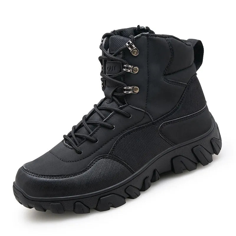 Botines hombre estilo outdoor caña media cordones suela dentada - Tarevon
