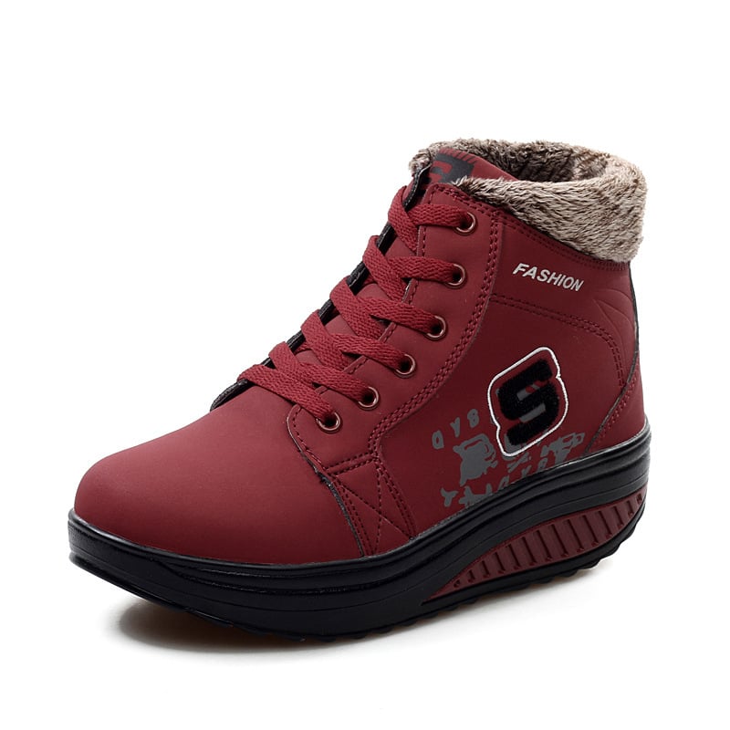 Botines para mujer interior afelpado con suela elevada - Yuren