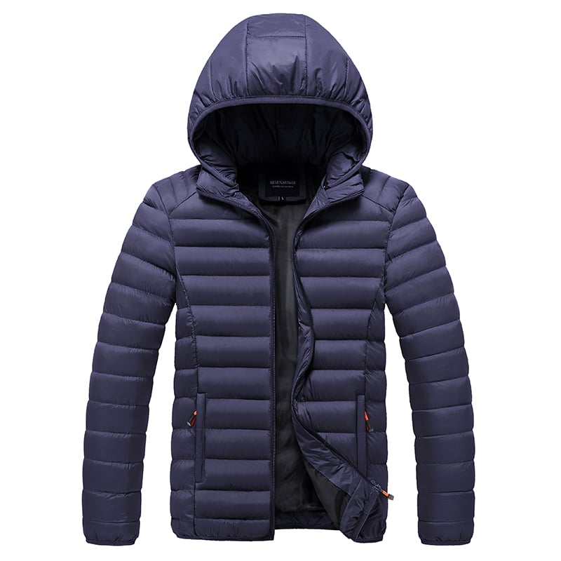 Chaqueta ligera hombre aislamiento térmico capucha resistente viento humedad - Rayan
