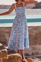 Vestido midi estampado geométrico para mujer - Liesel