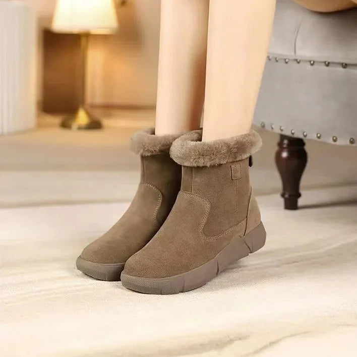 Botines para mujer efecto gamuza invierno - Gialysa