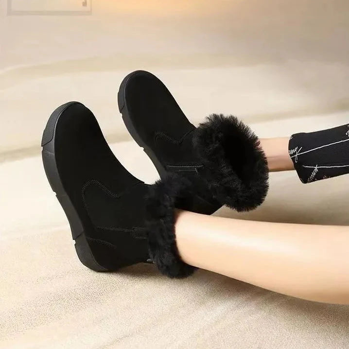 Botines para mujer efecto gamuza invierno - Gialysa