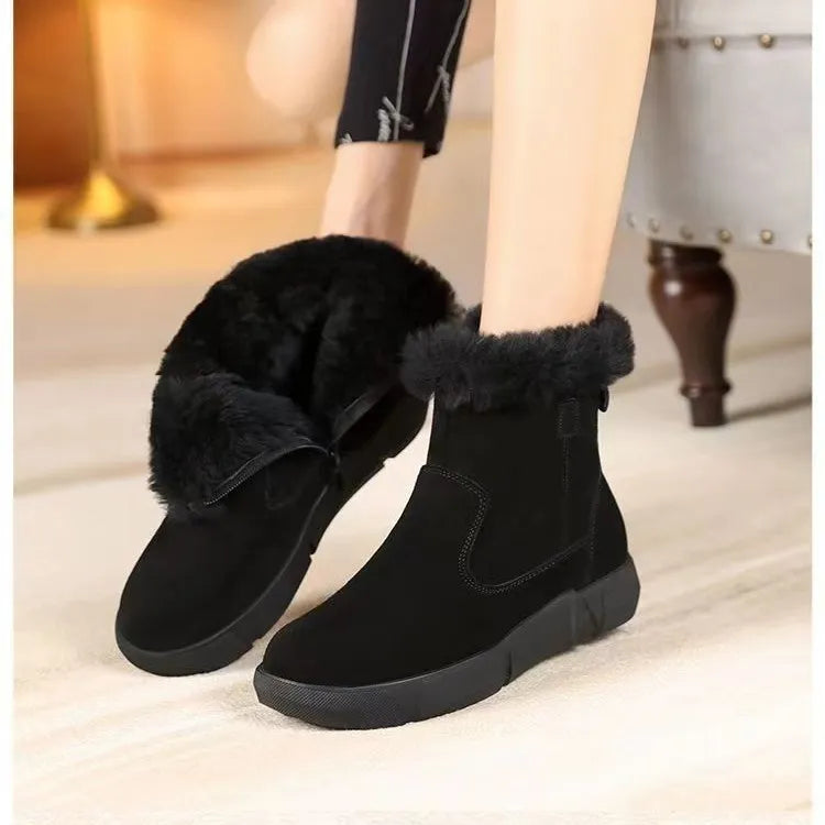 Botines para mujer efecto gamuza invierno - Gialysa