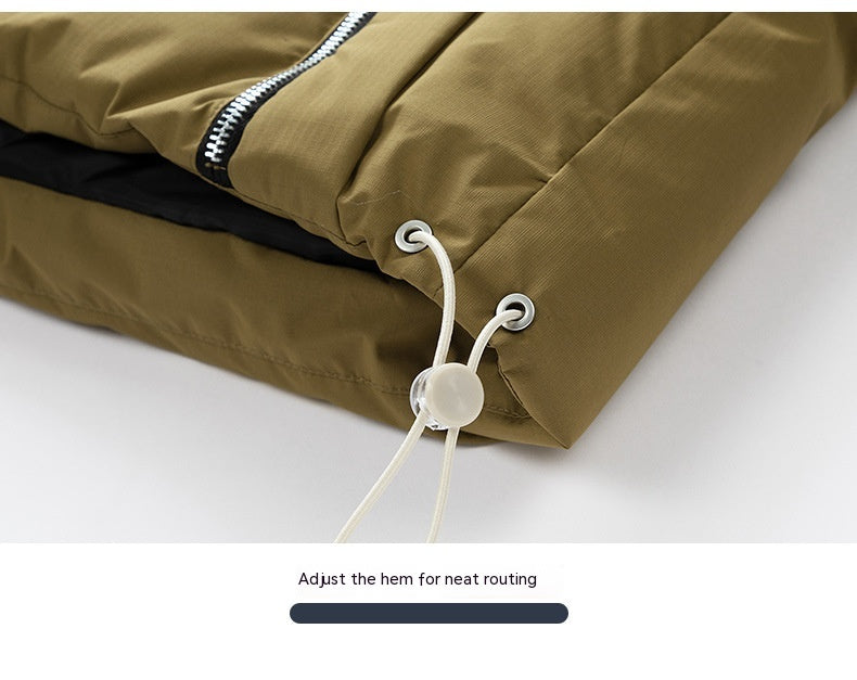 Chaqueta invierno hombre algodón cuello alto forrada oversize cálida contemporánea - John