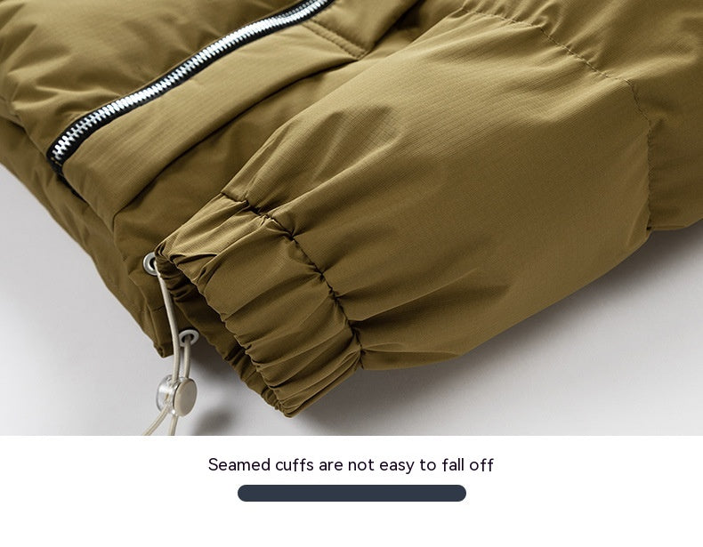 Chaqueta invierno hombre algodón cuello alto forrada oversize cálida contemporánea - John