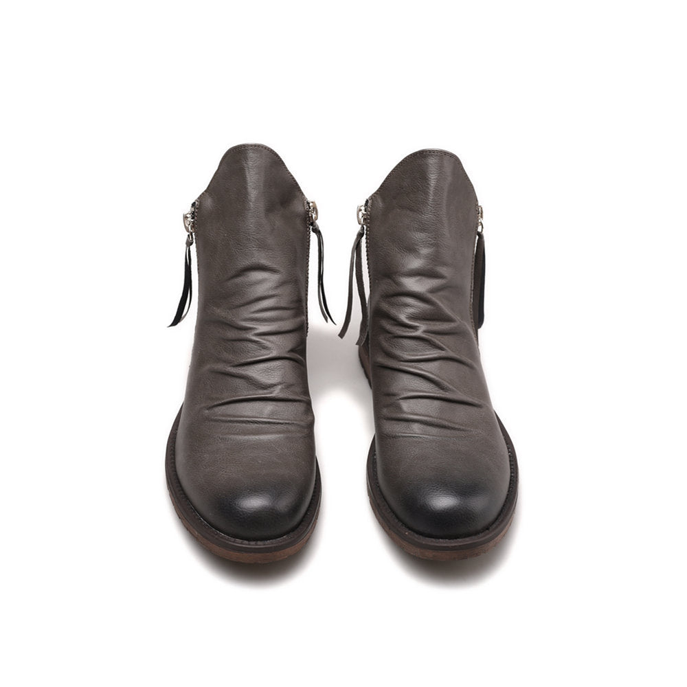 Botines de cuero para hombre con cremallera lateral - Alex