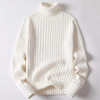 Sander - Jersey de cuello alto liso y a rayas para hombre