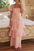 Vestido midi volantes en capas para mujer - Gisela