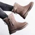 Botines para mujer efecto gamuza invierno - Kaelis