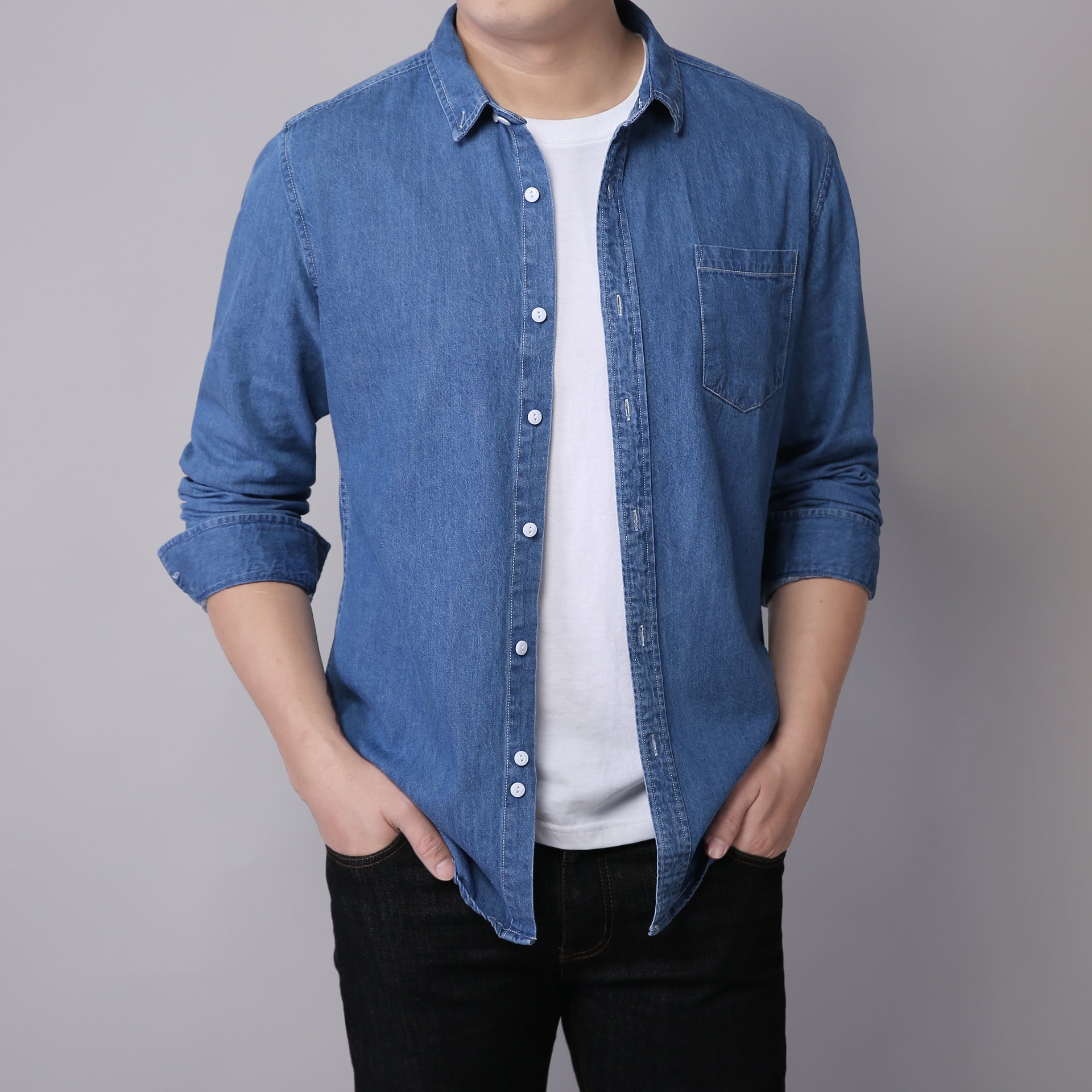 Camisa casual botones frontales para hombre - Dieter
