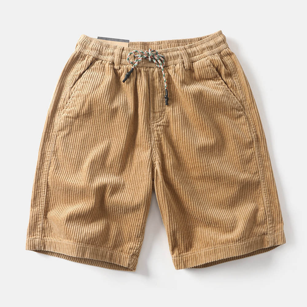 Shorts de pana con cordón ajustable para hombre - Dalton