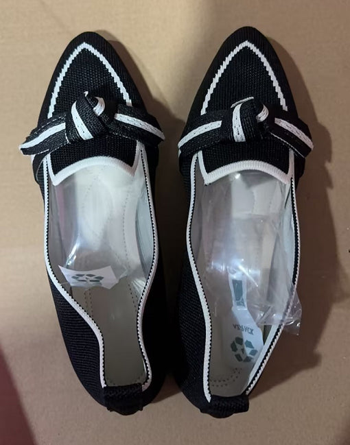 Zapatos planos tejidos con lazo para mujer - Selena