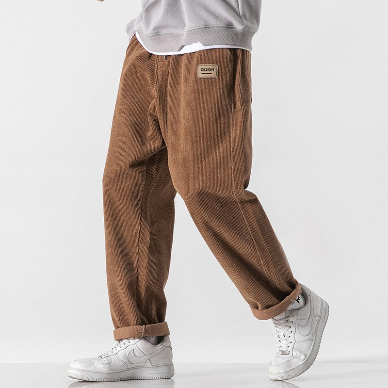 Pantalones para hombre efecto pana suave - Edrion