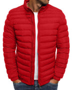 Chaqueta hombre cuello alzado monocolor transición otoño invierno cómoda versátil - Carlos