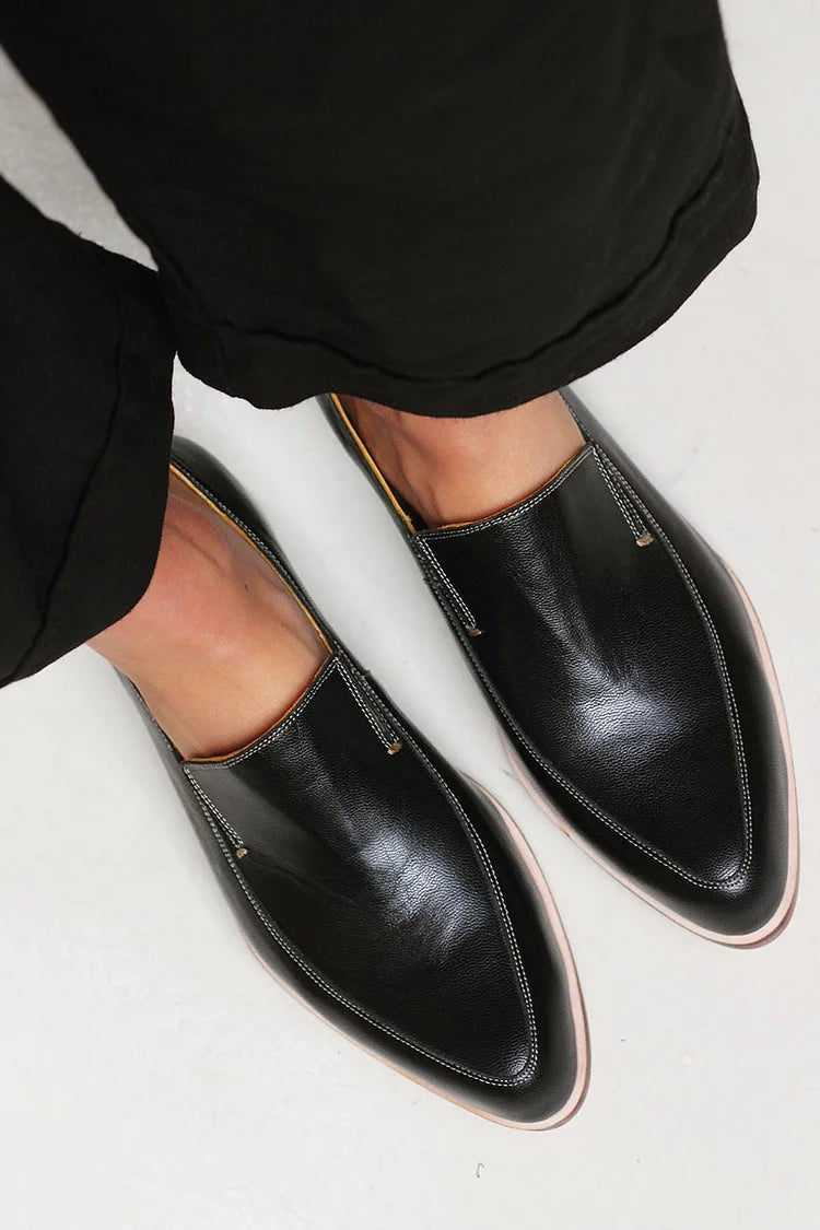 Mocasines mujer planos efecto piel slip on costura puntera - Vireka
