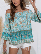 Alina - Blusa con hombros descubiertos y estampado floral para Mujer