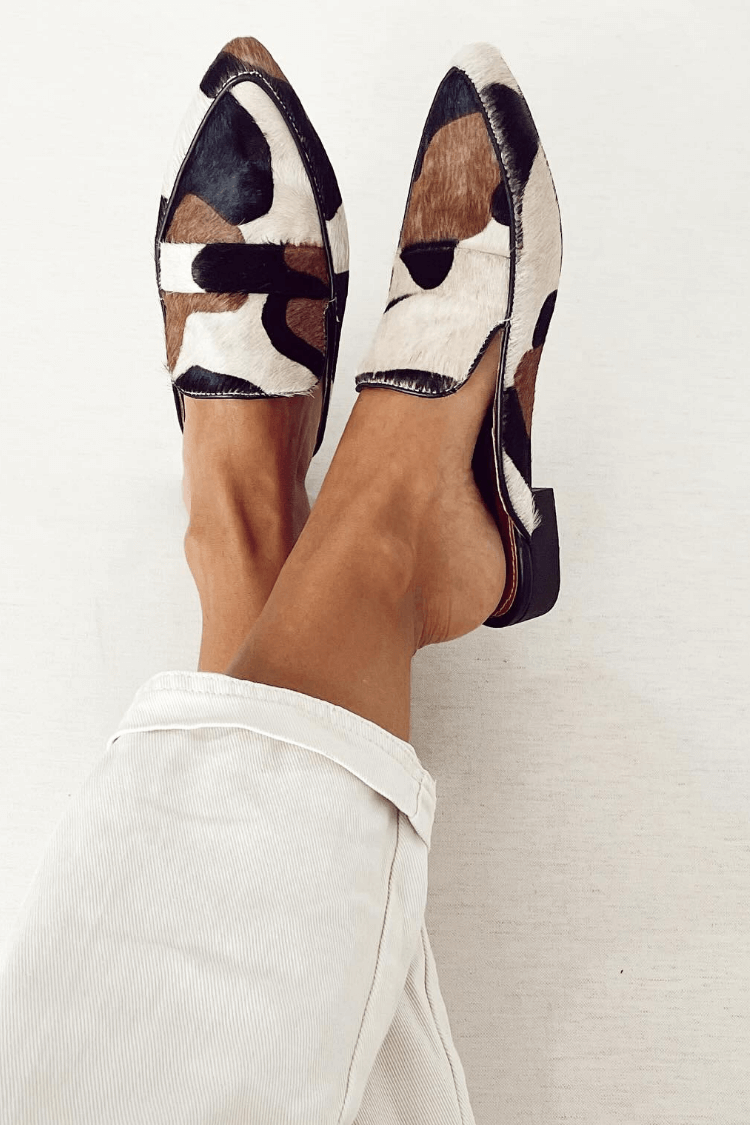 Zapatos mujer tipo mule punta cerrada con estampado - Bria