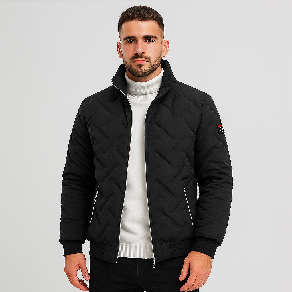 Chaqueta acolchada hombre cremallera bolsillos puños elásticos urbana práctica - Franco