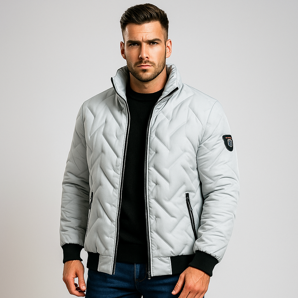 Chaqueta acolchada hombre cremallera bolsillos puños elásticos urbana práctica - Franco